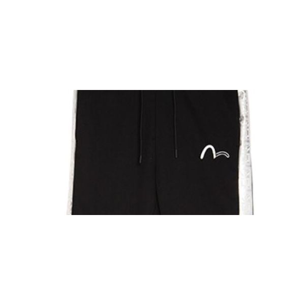 Evisu Rfid Reflective Heat Transfer Casual Pants Men bottoms Black 1EAGNM9SP447XX