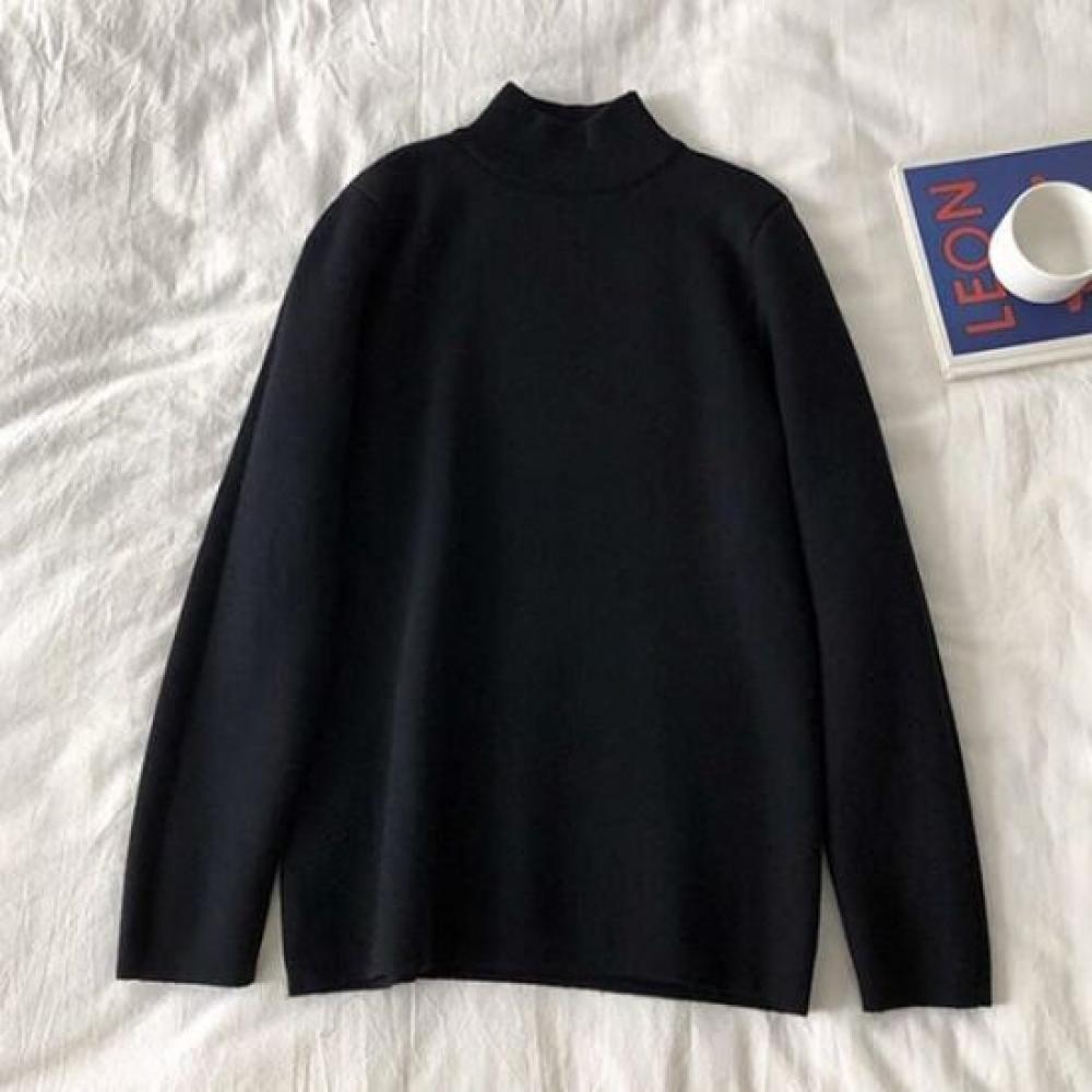 Navava Women S Warm Fleece Half Polo Long Sleeve Knit Nk2741