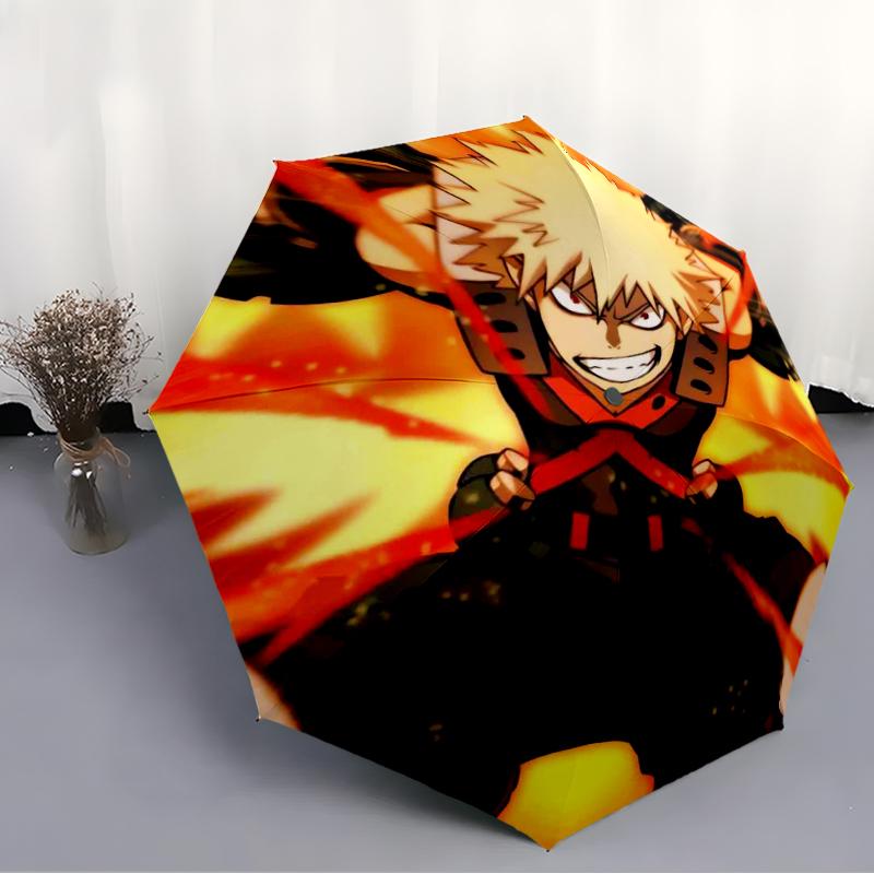 Bakugou Fashionable Automatic Opening/Closing Folding Umbrella. Portable and Foldable, Ideal for Gift, Travel, and Daily Use.