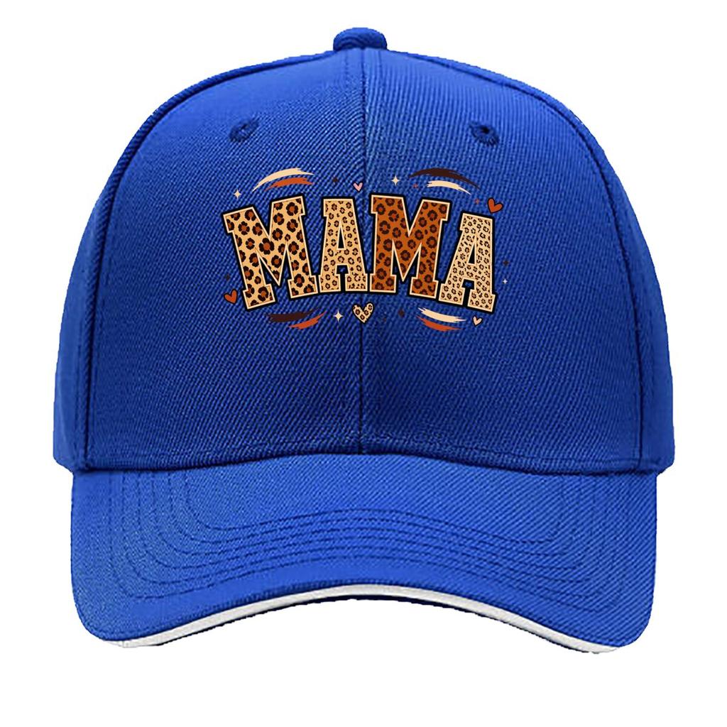 Wild Mama Leopard Block Typography Sandwich Baseball Cap Sun Cap Outdoor Workouts Hat