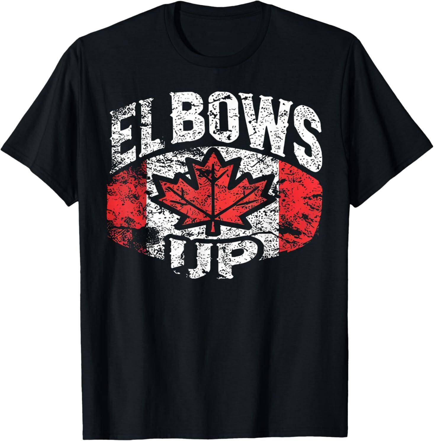 Elbows Up Canada Vintage Distressed Canadian Pride T-Shirt Unisex T-Shirt XXXXL