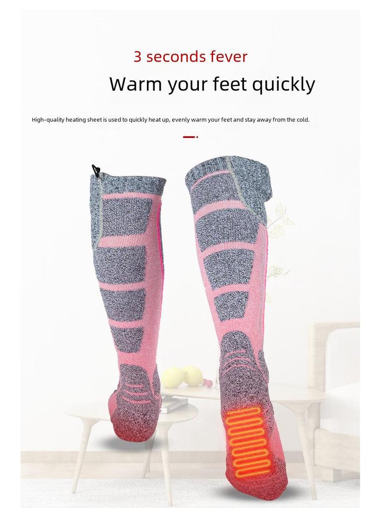 Adjustable Temperature Heated Socks with 3.7V Lithium Battery for Men and Women