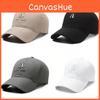 Korean Style Embroidered A Letter Baseball Hat With Curved Brim And Sunshade For Outdoor Casual