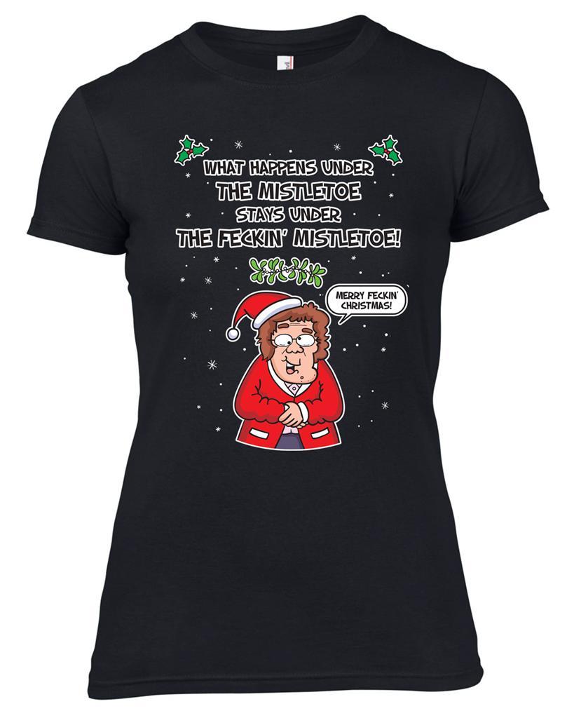 Mrs Brown Mistletoe Christmas Ladies Boys Funny- XXXL