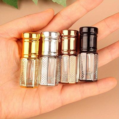 3Pcs 12ml Essential Oil Roller Bottle Refillable Perfume Bottle Glass Roll-On Essential Oil Bottle Cosmetics Container