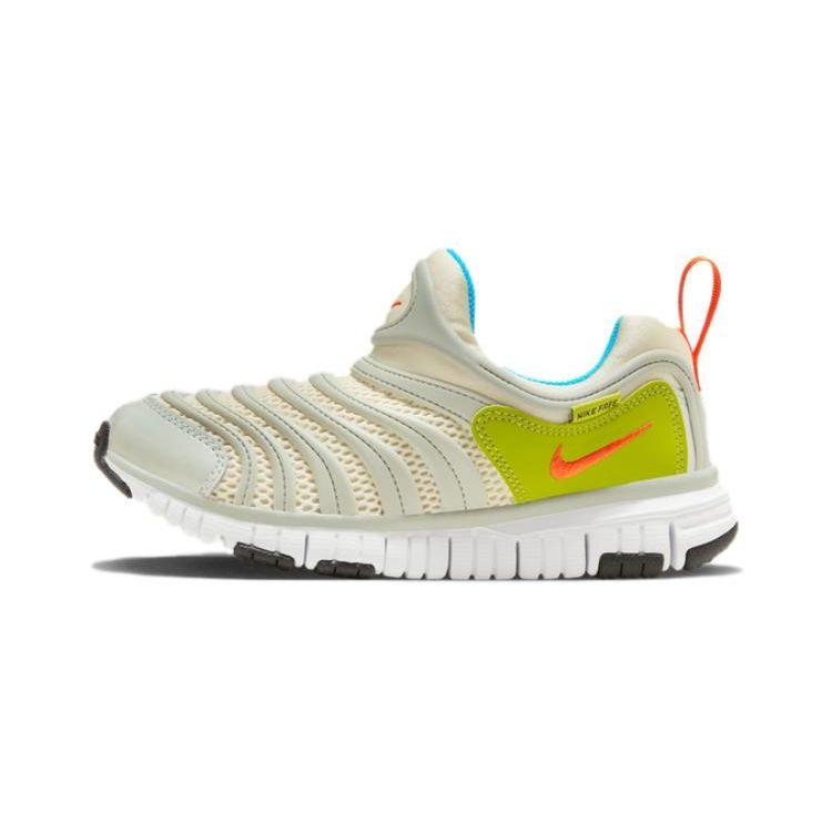 Nike Dynamo Free PS Comfortable Outdoor Shock Absorbing Low Top Kids Casual Shoes Kids sneaker Silver Green FN3690-180