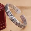 Armbånd for Mantra Hjerte Pixiu Kobber Beskyttelse fra God Guddommelig Mote Gave Kvinner, Sølv, Armbånd, Sutra, Amulett, Buddhisme, Gravert, Armbånd,