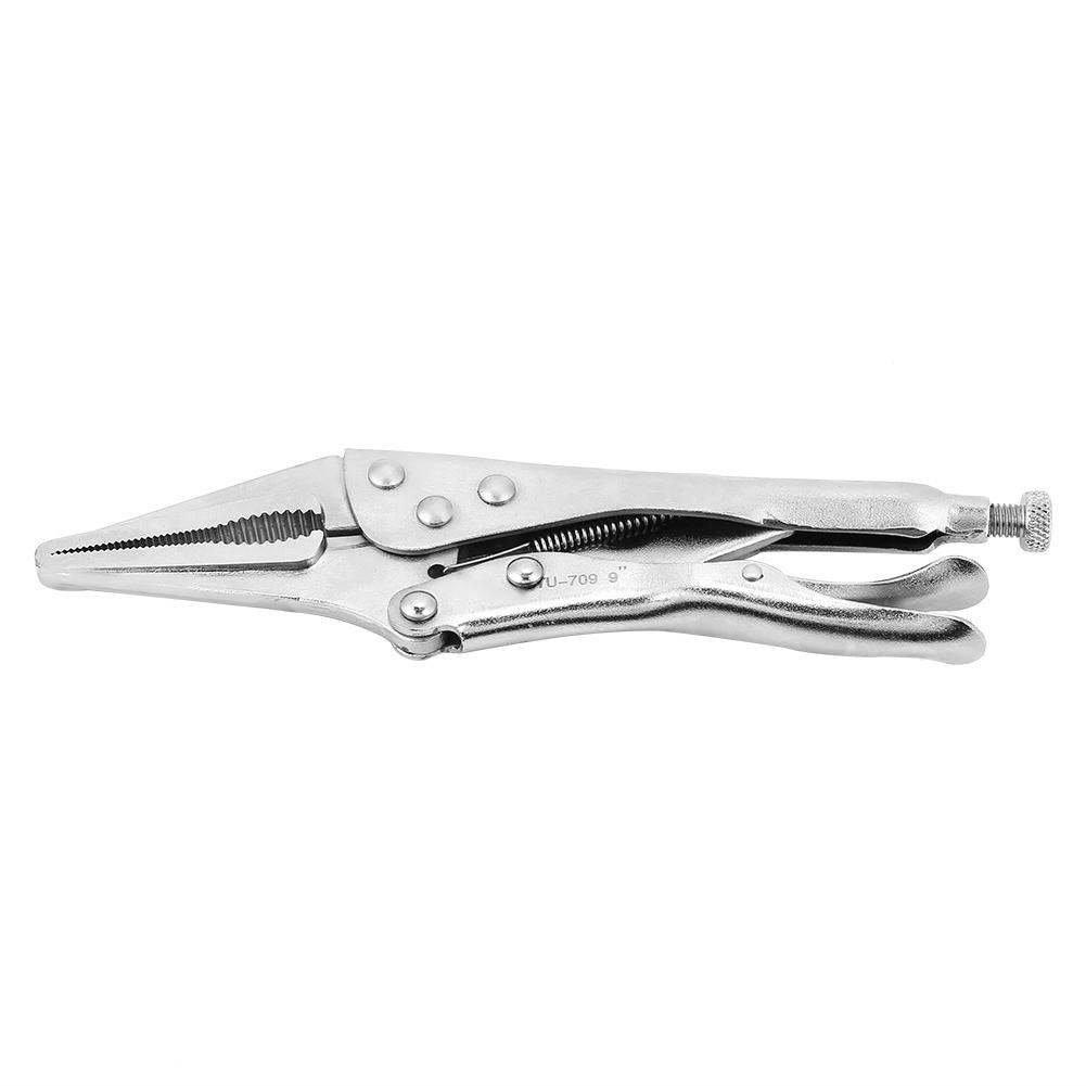 9. Inch Electrician Nozzle Pliers Steel Nago Nose Lock Pliers Jaw Lock for Screw Nut Removal, Pipe Rotation and