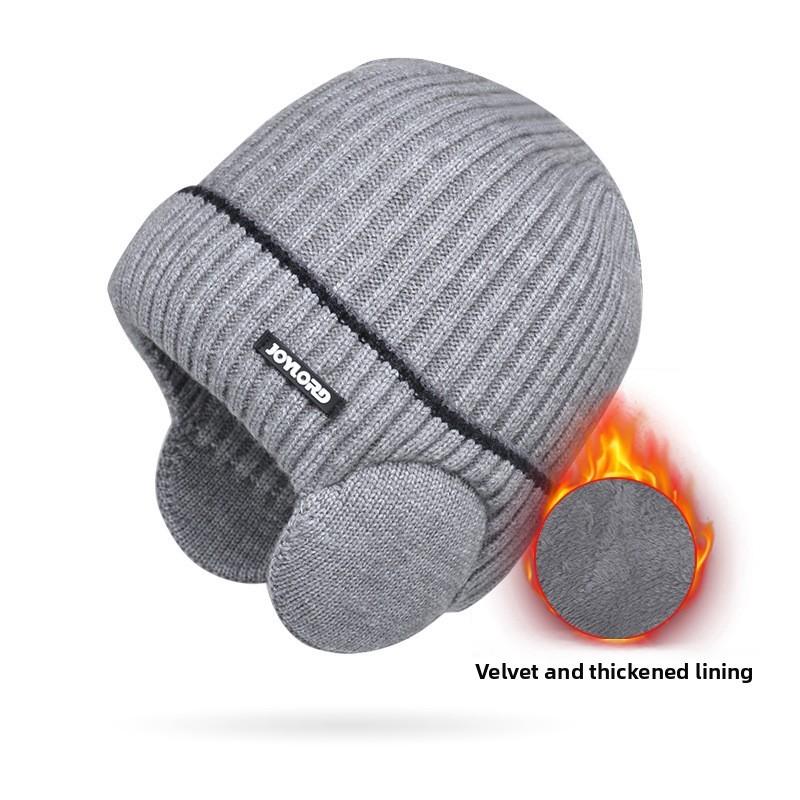 

Acrylic Knit Hat With Ear Protection Design For Men And Women Winter Warm Breathable Windproof Casual світло-сірий колір
