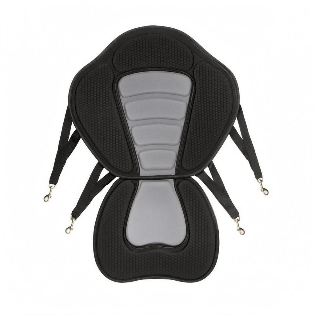 Padded Kayak Seat Cushion Metal Hooks High Back Textured for Outdoor