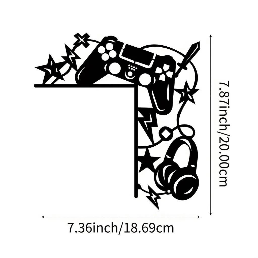 

1 шт. Наклейка на стену с изображением игровой гарнитуры — идеально подходит для угла двери и рамы, улучшает домашний декор с помощью художественного штриха светло-зеленый