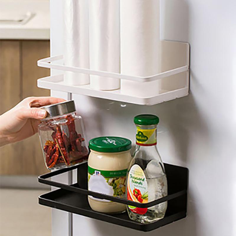 Carbon Steel Magnetic Storage Shelf Kitchen Refrigerator Storage Rack