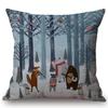 Moderne nordische Cartoon-Tiere Kissenbezug Niedlicher Elefant Giraffe Kinderzimmer Sofa Dekorative Wurfkissenhülle Cojines