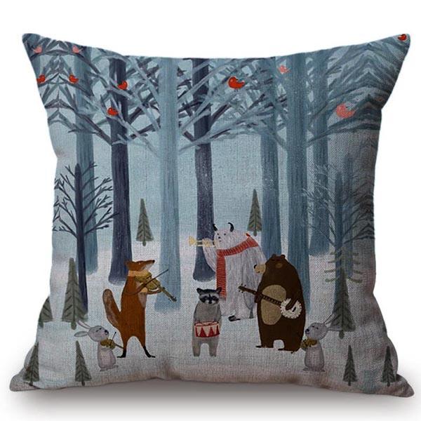 Moderne nordische Cartoon-Tiere Kissenbezug Niedlicher Elefant Giraffe Kinderzimmer Sofa Dekorative Wurfkissenhülle Cojines