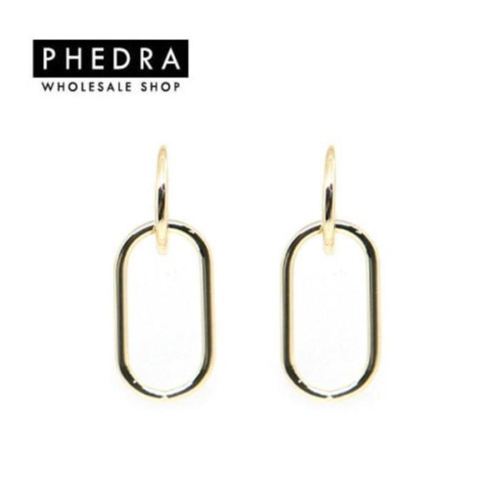 

Women s Oval Ring Coordination Minimalist Gold Drop Earrings (13353560)