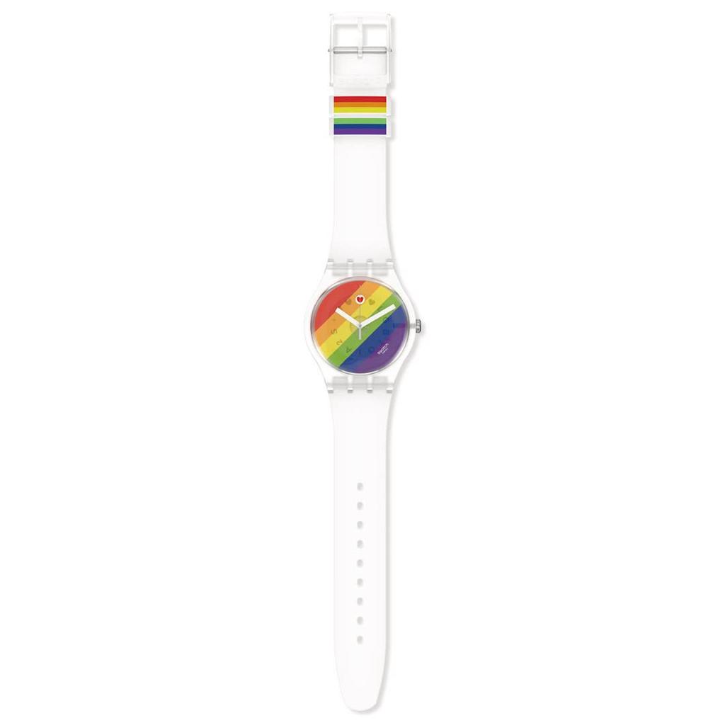 Swatch STRIPE FIERCE New Gent SO29K701 Transparent Wristwatch