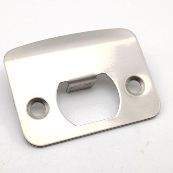 Door Lock Strike Plate with Spacer Shim Wood Dowels Strips Stainless Steel Door Strikes Latch Restorer Kit Universal Security Striker