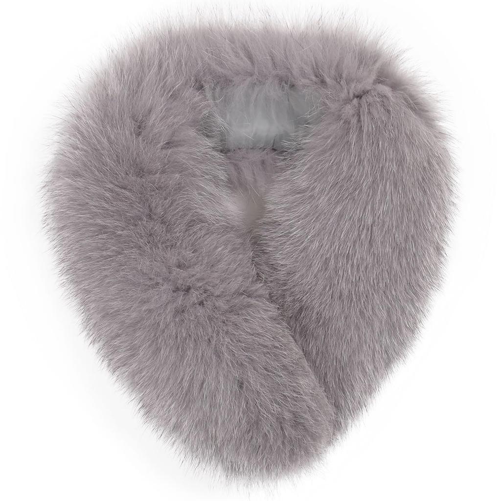 SAGA Fox Fur Scarf with Clip Gray [HHayashiguchi] [Hayashiguchi] (FF4010) [Type A]
