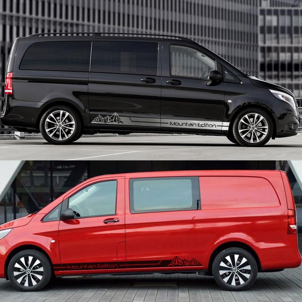 2 szt. Naklejki Samochodowe Dla Mercedes Benz Vito Klasa V Viano W638 W639 W447 Marco Polo EQV Kamper Naklejki Winylowe Akcesoria Tuningowe