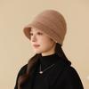 Women Winter The Elderly Hat Warm Ear Protector Piled Thickened Bucket Hat Cold Knitted Wool Basin Hat