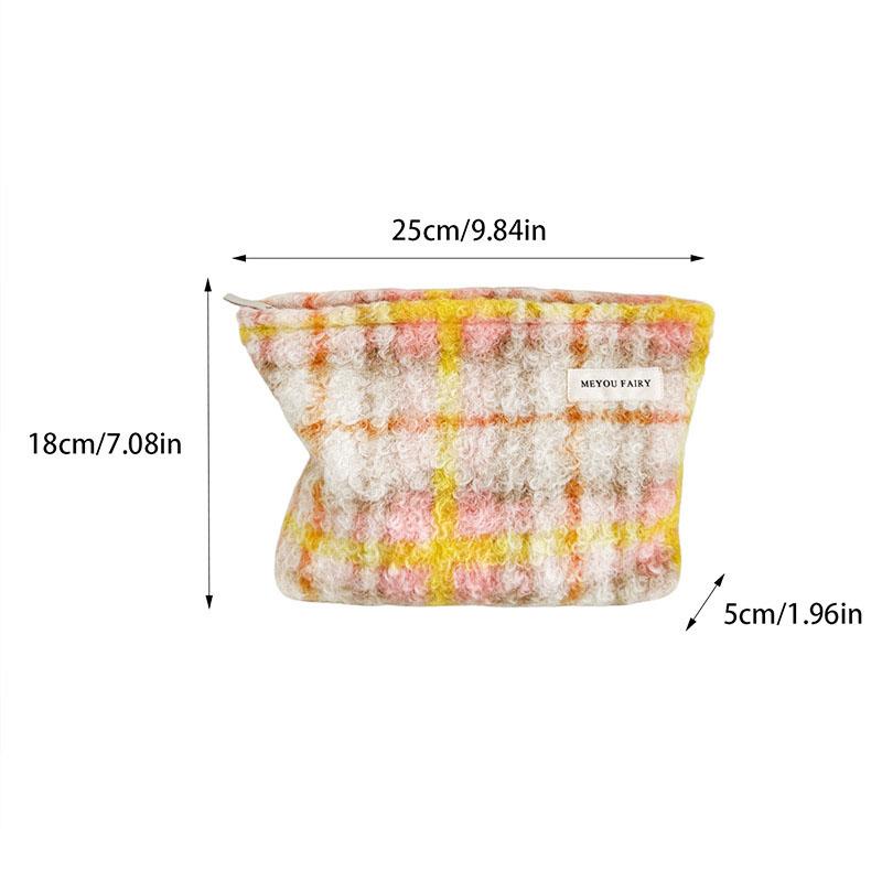 Ladies Fashion Large Capacity Makeup Bag For Women Thickened Winter Cosmetic Organizer Toiletry Pouch Cute Casual Hand Carry Bag