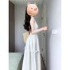 Beautiful skirt, high-end waist sleeveless neck dress, women's summer new French temperament
