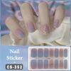 No Baking Lamp Waterproof Nail Wraps Full Cover Nail Stickers Solid Color 14 Nails/Set Multi Color Nail Art Look Patch Firm