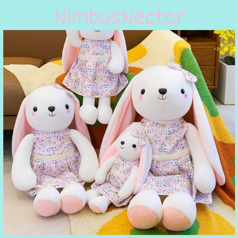 Floral Cute Skirt Rabbit Plush Toy Birthday Gift Children Bed Doll Sleeping