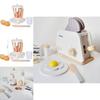 Wooden Fake Kitchen Coffee Maker With Juicer Playset For Kids