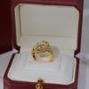 Double Leopard Opening Diamond Ring, Two Tone Anti Allergic Material, Birthday Gift, Free Shipping, Daily Outfit, Sweet and Romantic