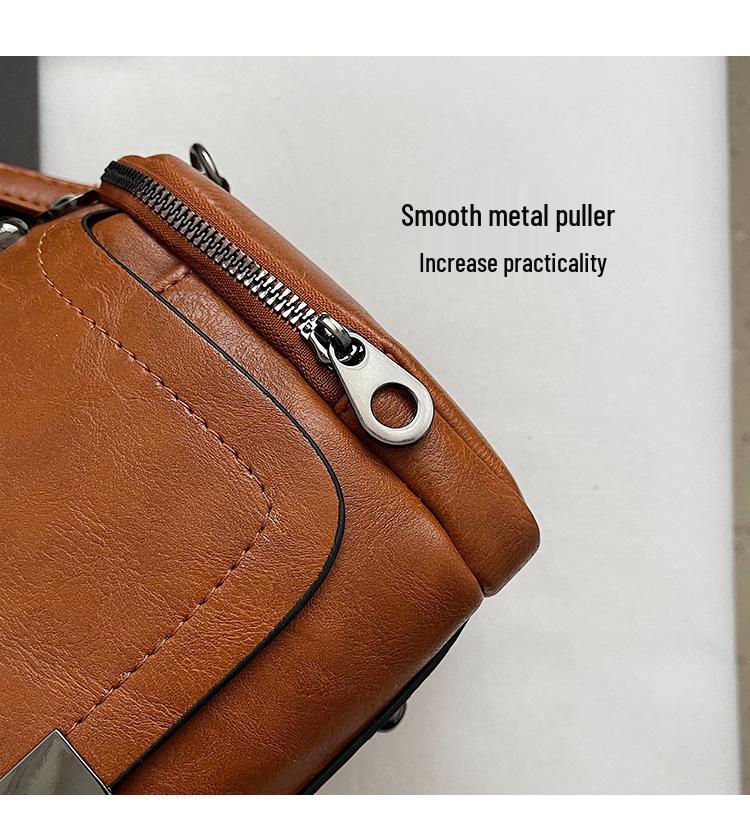 Borsa a tracolla Boston a cuscino retrò coreana - Borsa a mano da donna di grande capacità