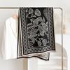 Korean High-End Petal Printing Women'S Imitation Cashmere Thermal Scarf Double-Sided Two-Color Air Conditioner Shawl