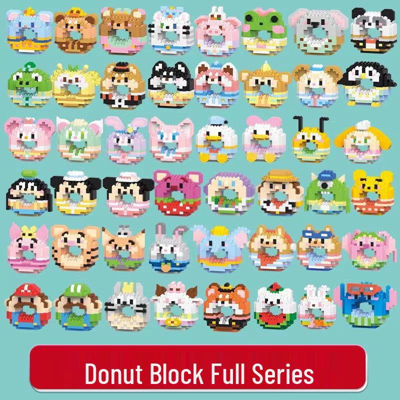LEGO-Compatible Sweet Donut Micro Building Blocks - Creative DIY Educational Toy for Children