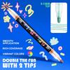 Pack of 12Pcs Assorted Colors Colorful Outline Pens Glitter Pens Set Kids Double Line Outline Pens for Arts and Crafts
