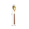Ins tableware Internet celebrity 304 stainless steel knife and fork imitation wood grain handle steak knife and fork gift box set dessert spoon