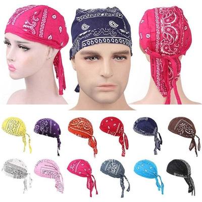 Mode Partyhut Kopftuch Hip-Hop Amerikanischer Outdoor-Sport Piratenhut Baumwolle Bedruckt Einzeln Cashew Mehrfarbig Kopftuch