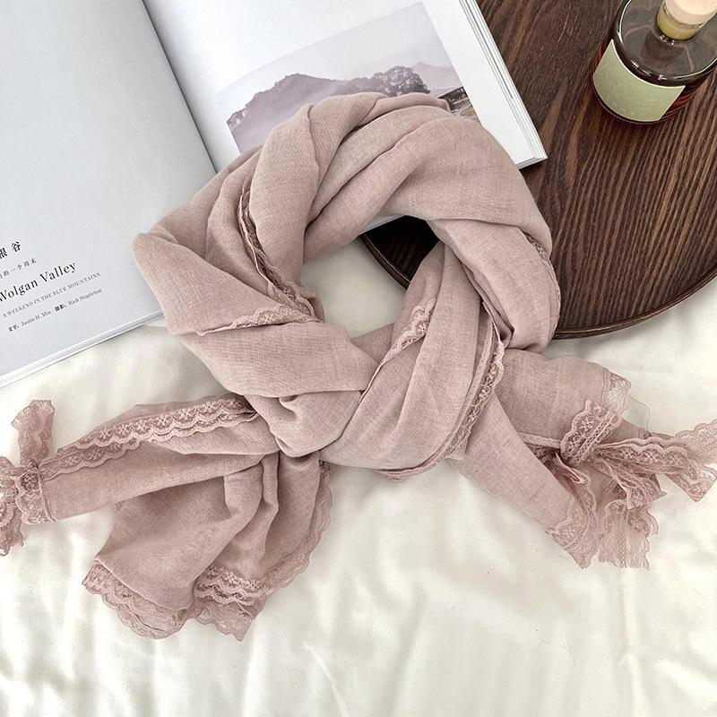 Scarf women's winter high-end sense new linen versatile cotton and linen fashion scarf scarf scarf shawl silk scarf
