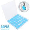 30Pcs Flexible Noise Reduction Earplugs Silicone Sound Insulation Earplug  for Sleeping Swimming