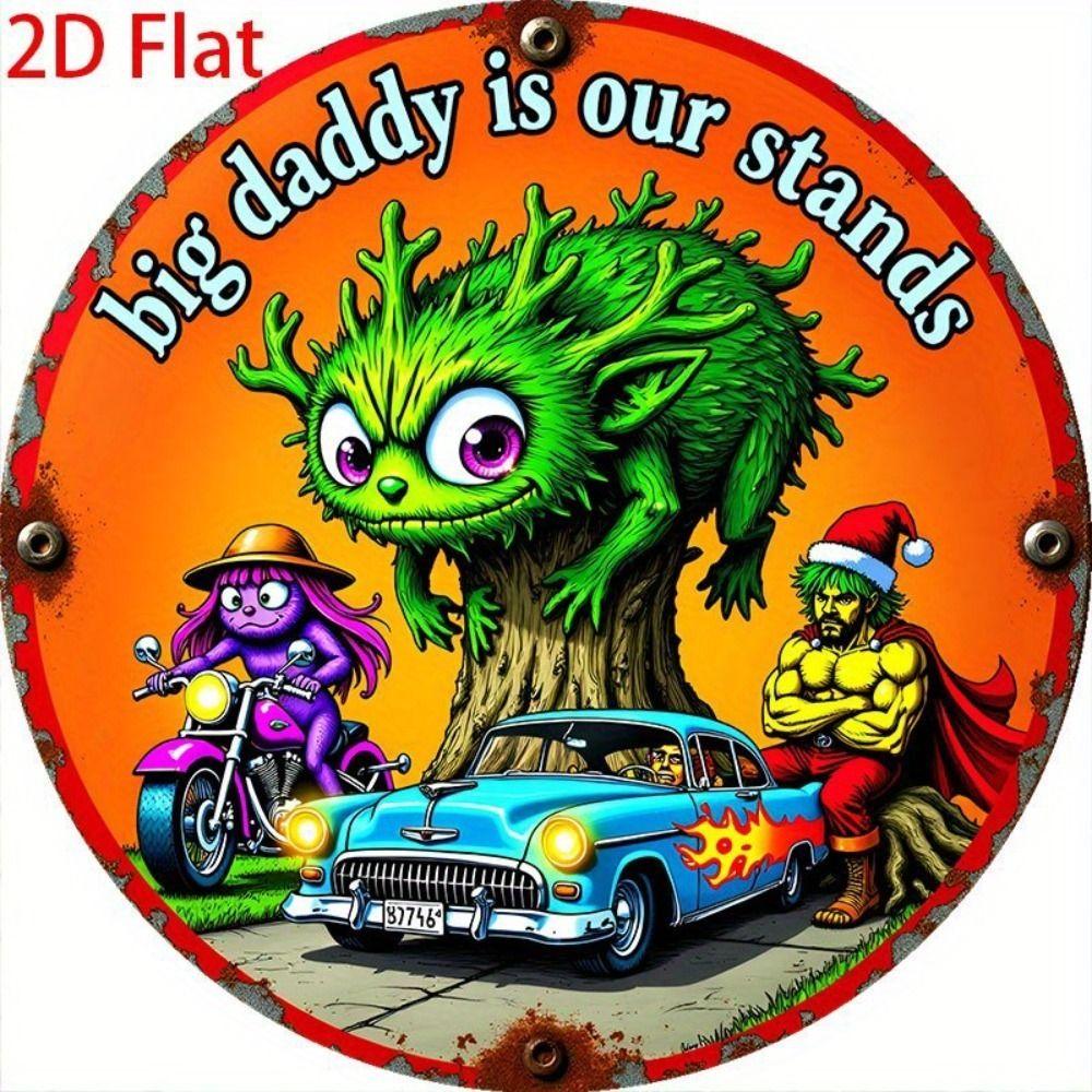 2D Flat Metal Wall Sign Decor