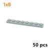 DIY Thin Figures Bricks 1x8 Dots Building Blocks 9 Colors Educational Creative Size Compatible With 3460 Toy For Children 50pcs
