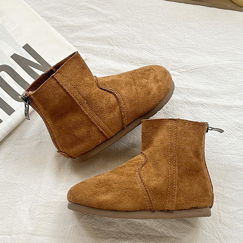 Girls Kids British Style Princess Low Cut Martin Boots Casual Fashion Ankle Boots