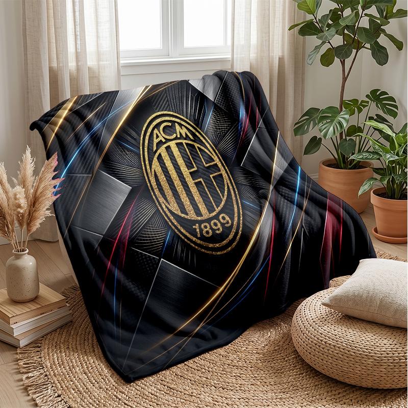 AC Milan Theme blanket Soft Flannel Blanket Plush Throw Blanket Cozy Sofa Bed Blanket for Home Decor