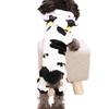 Hooded Dog Winter Coat Cow Pullover for Cold Weather Four-Legged Clothing