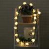 Warm Light Rose Flower Lights Simulation Green Leaves Fairy Lights  Birthday Party