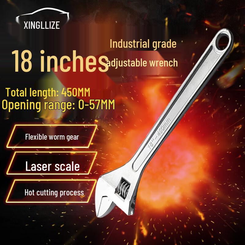 Xingluzhe Industrial-Grade Large Opening Adjustable Wrench