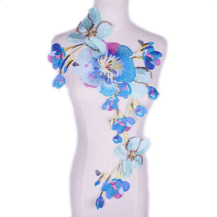 

1 шт. Аппликация с вышивкой цветов для DIY одежды, платья, пришивные аксессуары, нашивки, аппликации для свадебного платья