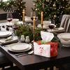 Festive Table Centerpiece Christmas Tissue Box Cover, Santa Face Holiday Napkin Dispenser Sleeve, Non-Woven Fabric Party Decoration Holder for
