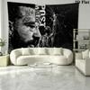 Post Malone Wall Tapestry Aesthetic Wall Hanging Printed Fabric Blanket Decorative Tapestries for Bedroom Living Room Home Decor