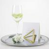 24Pcs Metal Card Holders Triangle Shape Golden Note Holders Table Name Card Clips for Wedding Party Wedding Reception Table Decor