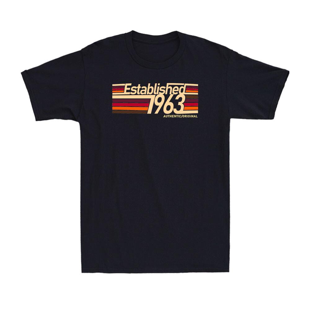 Established 1963 Authentic Original 60th Birthday Gift Men s T-Shirt XXXL